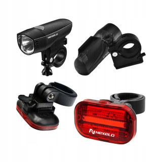 Cyklistické svetlá Nexelo 15 LED mini čip batéria + Nexelo cyklistické svetlá L177005NEX batéria